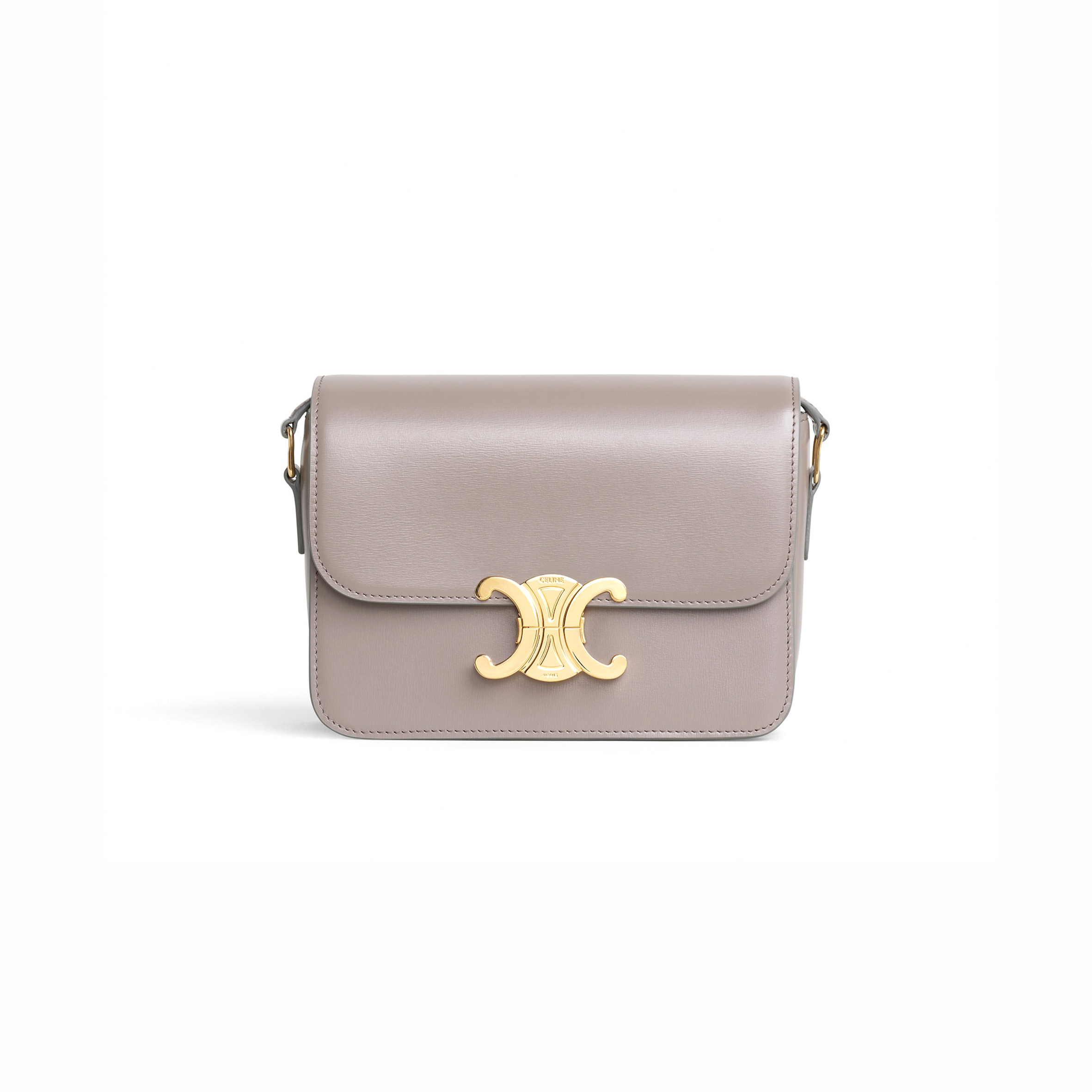 CELIN SMALL TEEN TRIOMPHE BAG IN SHINY CALFSKIN 188423BF4.10BL (18.5*14*6cm)